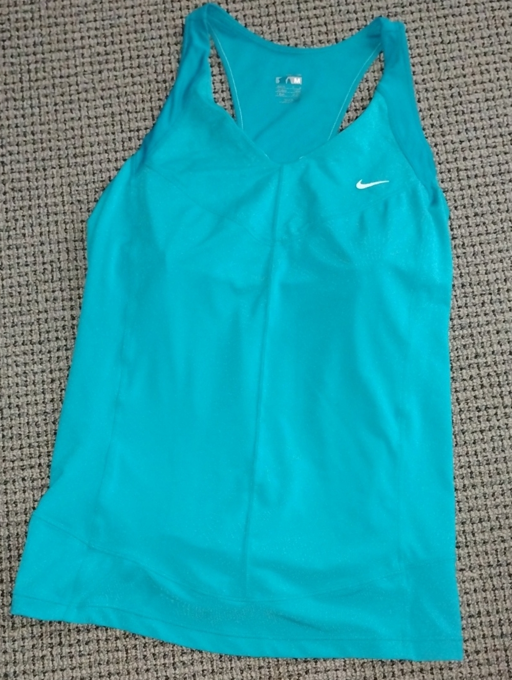 Nike Women’s‎ Teal Racerback Tank Top with White Swoosh